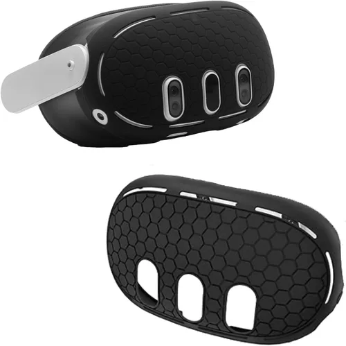 Vista 2 de VR Headset Protective Shell for MetaQuest 3,Silicone VR Shell Front Face Protector Cover Compatible with M ETA Quest 3 Shockproof & Durable