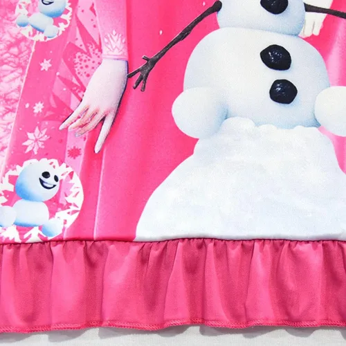Vista 3 de Vestido casual de princesa con estampado de dibujos animados para niñas pequeñas
