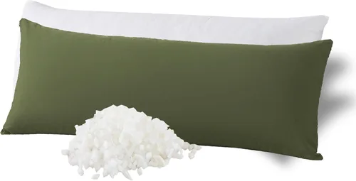 Vista 16 de WhatsBedding Almohada corporal de espuma viscoelástica con funda de algodón transpirable con cremallera, almohada de cuerpo completo para adultos