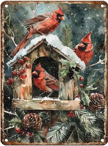 Vista 9 de Letrero de metal con texto en inglés "Just a Girl Who Loves Christmas", póster de hojalata para árbol de Navidad, decoración conmovedora de pared