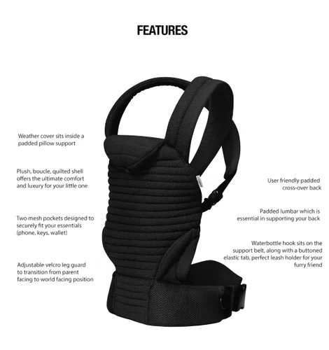 Vista 4 de Bumpsuit Portabebés para hombres, mujeres, recién nacidos a niños pequeños (7-45 libras), ergonómico boca abajo y boca afuera, acolchado