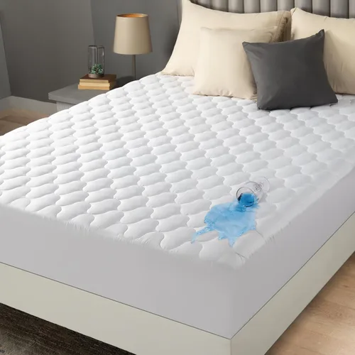 Vista 10 de Utopia Bedding - Protector de colchón impermeable, funda para colchón individual, funda acolchada ajustada y sin ruido con bolsillos profundos que