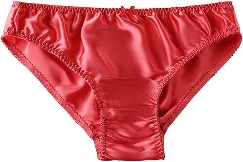 Vista 6 de Bragas de seda pura para mujer, multipares, suaves, saludables, bikini clásico, ropa interior casual