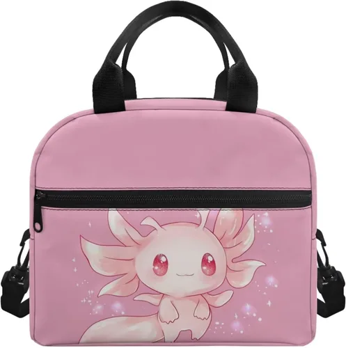 Vista 21 de Showudesigns Bolsas de almuerzo de flores de mariposa para mujer, lonchera aislada, bolsa de almuerzo reutilizable con correa ajustable