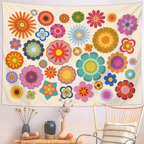 Vista 7 de Tapiz azul para ventana de playa y océano para colgar en la pared, árbol costero, paisajes naturales, arte lindo y pequeño tapiz estético
