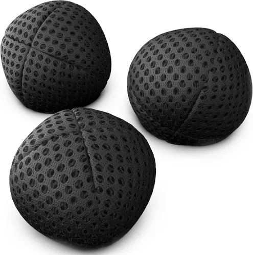 Vista 4 de speevers Juego de 3 pelotas de malabarismo para principiantes y profesionales, 14 colores disponibles, 2 capas de red y estuche de transporte, bolas