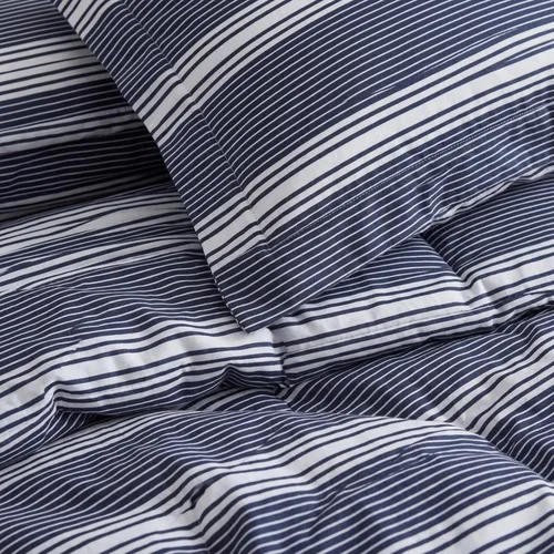 Vista 5 de Nautica - Juego de edredón tamaño Queen, ropa de cama reversible de algodón con fundas a juego y bolsa de lavandería reutilizable, peso medio