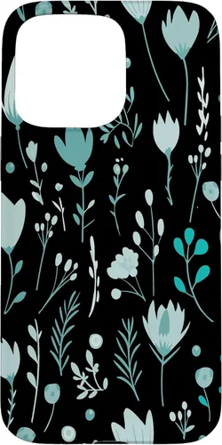 Vista 31 de Teal Floral Flowers Wildflowers Garden Botanical Love Case for iPhone 17