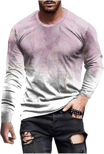 Vista 9 de Camisetas de diseñador para hombre, diseño de moda, estampado gráfico 3D, manga larga, casual, para entrenamiento, tallas grandes, para otoño