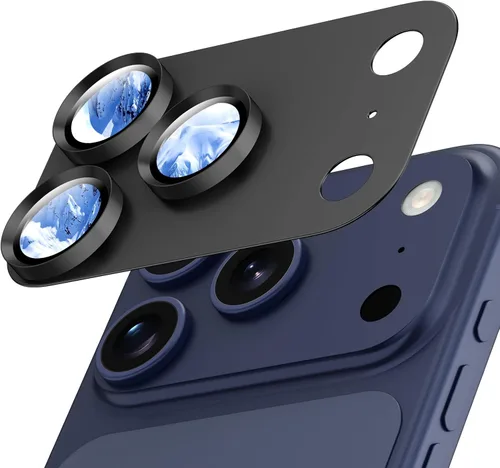 Vista 17 de Protector de lente de cámara para iPhone 15/iPhone 15 Plus/iPhone 14/iPhone 14 Plus, pantalla de cubierta de cámara de vidrio templado de aleación