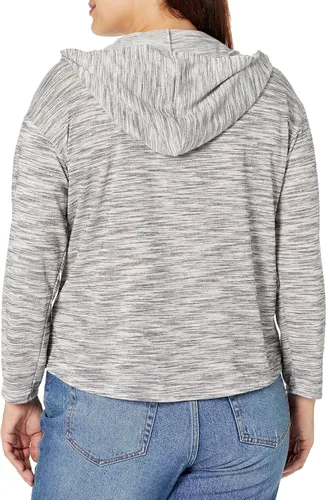 Vista 5 de Elisabeth Sudadera con capucha Baja de talla grande para mujer con paquete canguro