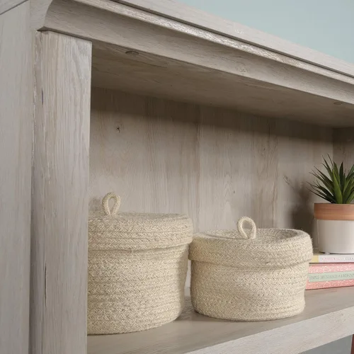 Vista 4 de Sauder Estantería de Almacenamiento Misceláneo con Puertas, Estantes Ajustables, Estantería de 5 Estantes - Acabado Castaño Tizado Chalked Chestnut