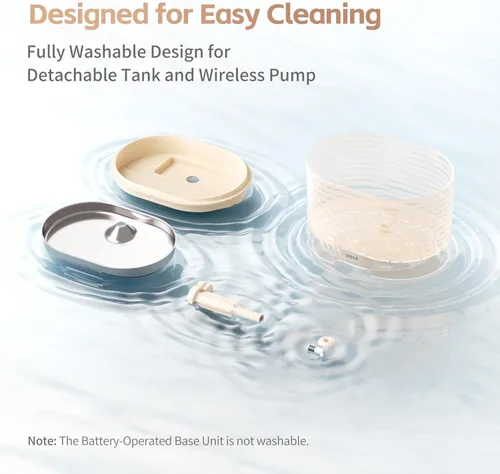 Vista 6 de Enabot EBO ROLA - Fuente de agua para gatos con diseño sin bombeo Monitoreo de aplicaciones (solo 2,4 GHz), bandeja de acero inoxidable, funciona