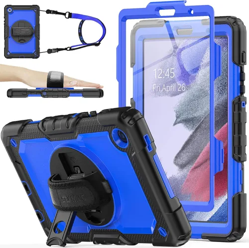 Vista 11 de Funda para Samsung Galaxy Tab A7 Lite 2021 8.7'' SM-T220/T225/T227 con Protector de Pantalla Soporte para Lápiz [Correa de Mano Giratoria 360]