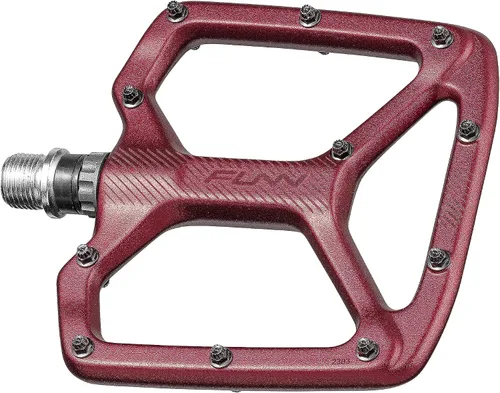 Vista 10 de Funn Python - Pedales planos de bicicleta - Pedales de bicicleta de plataforma ancha para bicicleta de montaña BMX/MTB, eje CrMo de 9/16 pulgadas