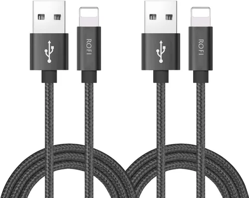Vista 8 de RoFI Cable de teléfono compatible, [2 unidades] de nailon trenzado de carga rápida USB de repuesto para teléfono X 8 8 Plus 7 7 Plus 6s 6s Plus 6 6