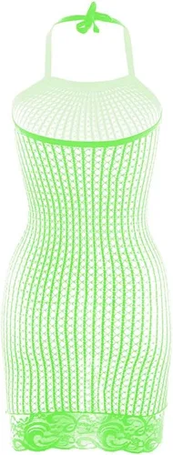 Vista 2 de Mini vestido de lencería de malla con agujero de malla para mujer