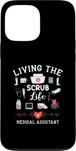 Vista 23 de Carcasa para iPhone 16 Living The Scrub Life Medical Assistant Nurse