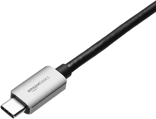 Vista 2 de Amazon Basics Adaptador de aluminio USB-C a DisplayPort (4K@60Hz), compatible con Thunderbolt 3, gris
