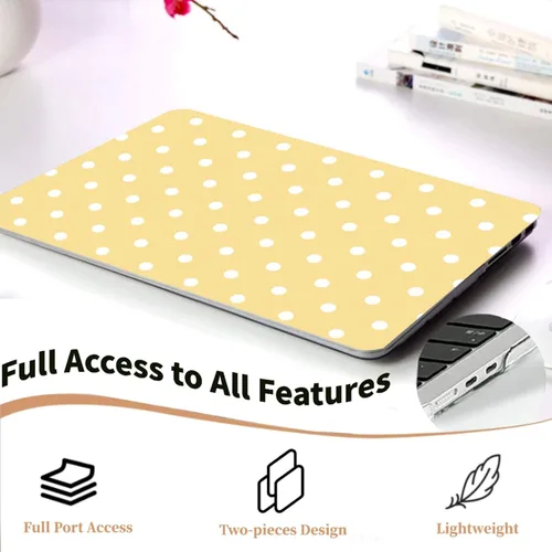 Vista 5 de Funda para MacBook Air de 15,3 pulgadas M2/M3/M4/M5, lunares Amarillo (Yellow Polka Dot)