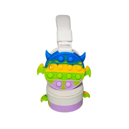 Vista 3 de Diadema Inalámbrica Audífono Bluetooh Diseño Demonio Pop It