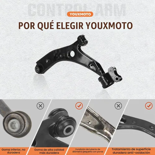 Vista 3 de Brazos de control de suspensión delantera inferior para el lado del conductor del pasajero para Mazda 3 2004-2009, apto para Mazda 5 2006-2017
