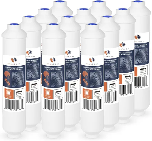 Vista 13 de Aquaboon Filtro de agua de carbón activado T33 - Filtro de agua en línea para refrigerador se adapta a línea de agua de 1/4 - Filtro para máquina