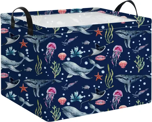 Vista 16 de NTAOHAMPER Cesta rectangular de almacenamiento de fútbol vacía, cesta de regalo plegable con asas, caja de juguetes/libros, decoración de habitación