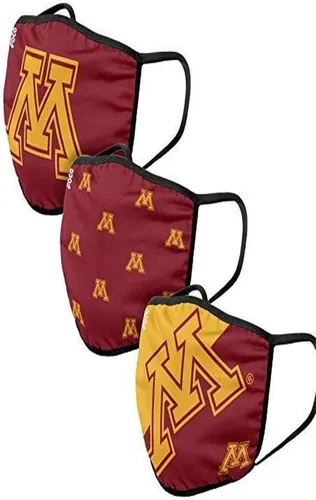 Vista 100 de FOCO - Cubrebocas universitario de la NCAA para adultos (unisex, 3 unidades)