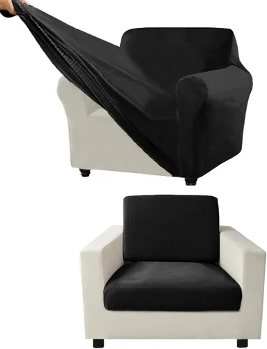 Vista 36 de Funda para Sofá de Terciopelo, Fundas Elásticas para Sofá para Funda Principal Separada/Respaldos y Cojines de Asiento, Funda para Sofá, para Fundas