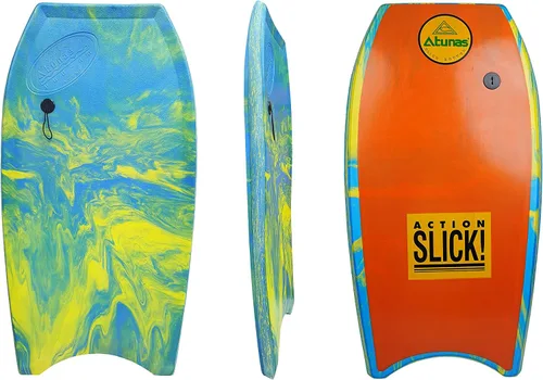 Vista 11 de ATUNAS Tablas de cuerpo, 33 a 43 pulgadas, bodyboard para playa con correa de muñeca, espuma sólida de PE/EVA impermeable de celda cerrada, surf