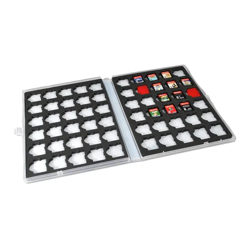 Vista 2 de UniKeep Game Case for Nintendo Switch Cartridges - Holds 60 Games - Color Your Own Bit Monsters