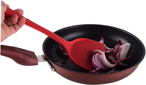 Vista 2 de Juego de utensilios de silicona resistente al calor, kit de herramientas de cocina antiadherentes con colador, cuchara, cucharón de sopa