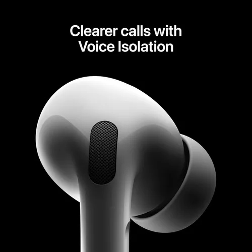 Vista 10 de Apple AirPods Pro 2 auriculares inalámbricos, cancelación activa de ruido, función de ayuda auditiva, auriculares Bluetooth, transparencia, audio