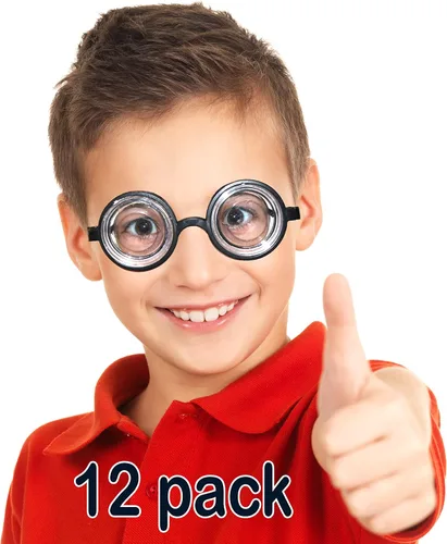Vista 2 de Anteojos de nerd de plástico, chistosos, armazón negro, Negro