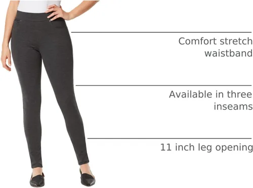 Vista 8 de Gloria Vanderbilt Womens Avery Ponte Slim Pull on Pant