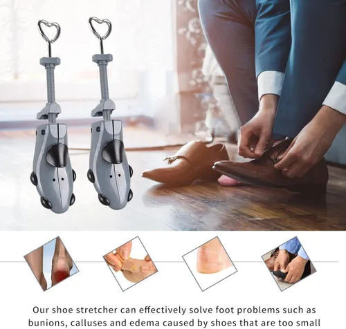 Vista 7 de Camilla de zapatos para hombres y mujeres, expansor de zapatos de 4 vías, resuelve los problemas de juanetes y otros problemas de pies causados por