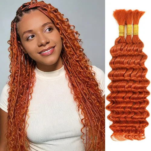 Vista 22 de Cabello humano bohemio, cabello trenzado, 16 pulgadas, 3.53 onzas #1B