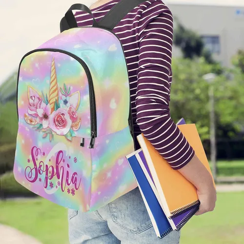 Vista 4 de Mochila personalizada para niños, jugador de fútbol americano, bandera americana, con nombre personalizado, mochila para estudiante, Color 26