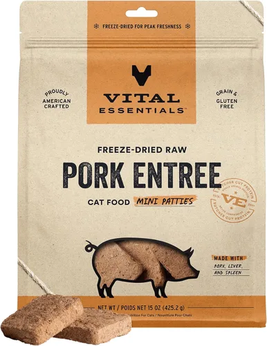 Vista 15 de Vital Essentials Alimento crudo liofilizado para gatos, mini empanadas de conejo, 8 onzas Soft, Complete Meal or Topper, Rehydrate, Made with 99%