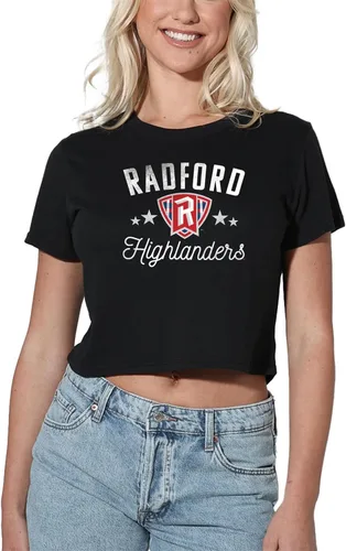 Vista 274 de Colección oficial de camisetas con diseño de mascota desgastada para mujer, color negro Grizzlies del estado de Adams