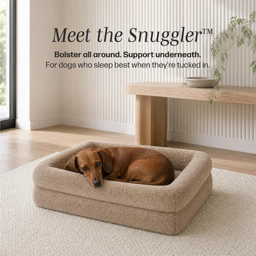 Vista 2 de Furhaven Snuggler - Cama ortopédica para perro, funda lavable, tamaño pequeño, visón