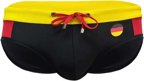 Vista 7 de UXH Hombres Marca Azul Patrón Bandera Bañadores Surf Swim Escritos Playa Pantalones Cortos Traje de baño