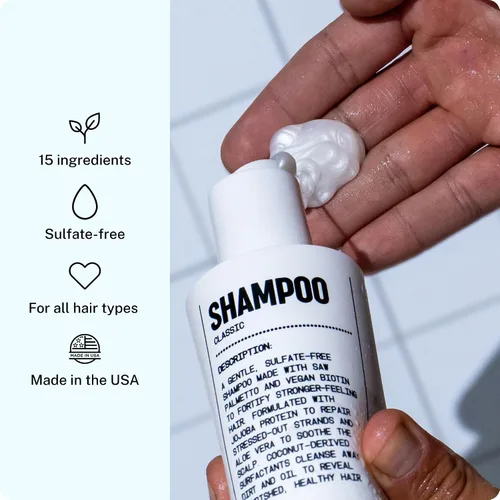 Vista 4 de Blu Atlas - Champú natural para hombres, sin sulfato para todo tipo de cabello, 15 ingredientes, sin relleno, ayuda con la caspa y el cuero