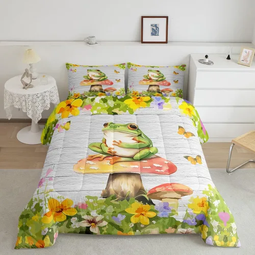 Vista 35 de Feelyou Juego de ropa de cama con estampado de aviones para niños y niñas, juego de funda de edredón de microfibra estilo boceto azul y blanco