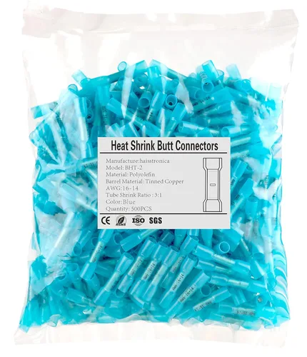 Vista 8 de 250 piezas de conectores de tope termorretráctiles amarillos AWG12-10, conectores de cable termorretráctiles de grado marino haisstronica, cobre