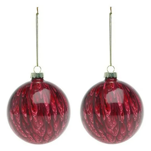 Vista 2 de Bolas de Navidad (2 pcs) 113572 Marrón Rojo 8 cm (2 Unidades)