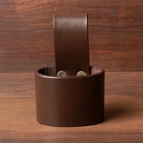 Vista 5 de Hulara Soporte de martillo de cuero pulido de grano completo para cinturón de herramientas, funda de martillo, funda de hacha de batalla, hacha