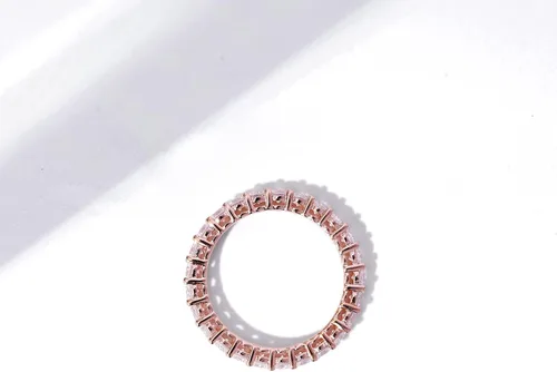 Vista 13 de Amazon Essentials Anillo de plata de ley chapada en platino o oro con circonita cúbica redonda de elementos infinitos