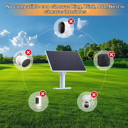 Vista 6 de Panel solar para cámara de seguridad, paneles solares 6W para cámara